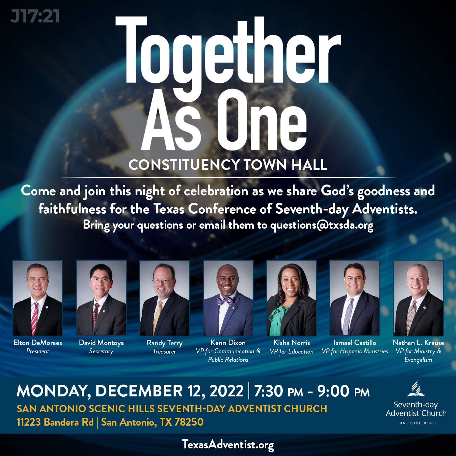 Together As One | Constituency Town Hall | San Antonio Area | Texas ...